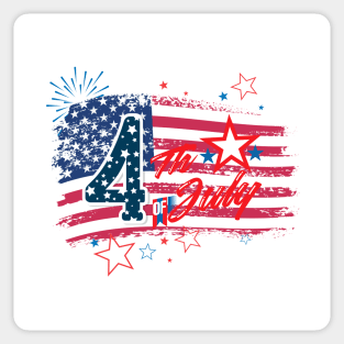 Funny 4th Of July 2021 Fourth Of July For Men's And Women's For 4th Of July Celebration Birthday Gift Sticker